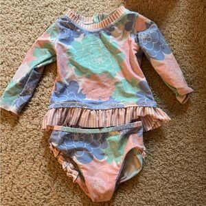Ruffles butts rash-guard suit 12-18 months